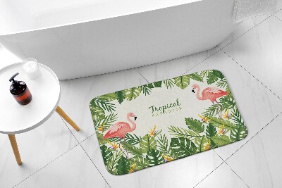 Bath mat Birds Flamingos