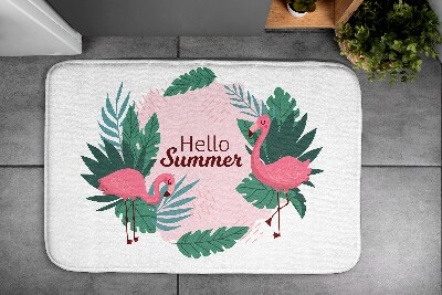 Bathroom rug Flamingos Birds