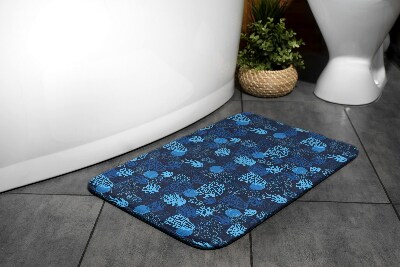 Bathroom carpet Blue Coral Reef