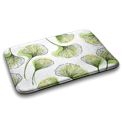 Non slip shower mat Ginkgo leaves