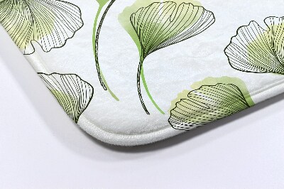 Non slip shower mat Ginkgo leaves