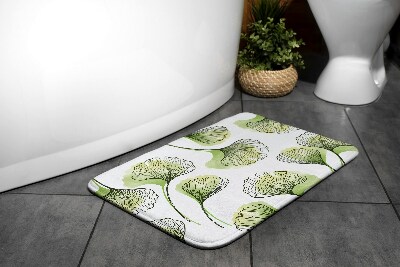 Non slip shower mat Ginkgo leaves