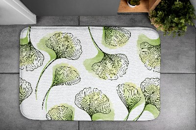 Non slip shower mat Ginkgo leaves