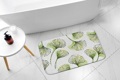 Non slip shower mat Ginkgo leaves