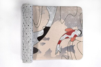 Non slip bath mat Koi carp