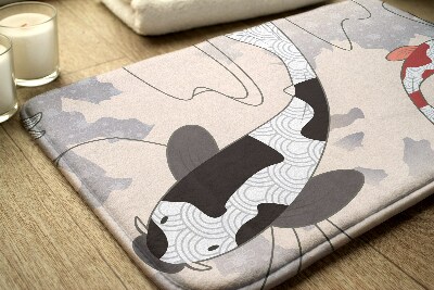 Non slip bath mat Koi carp