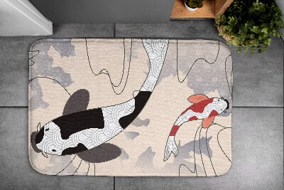 Non slip bath mat Koi carp