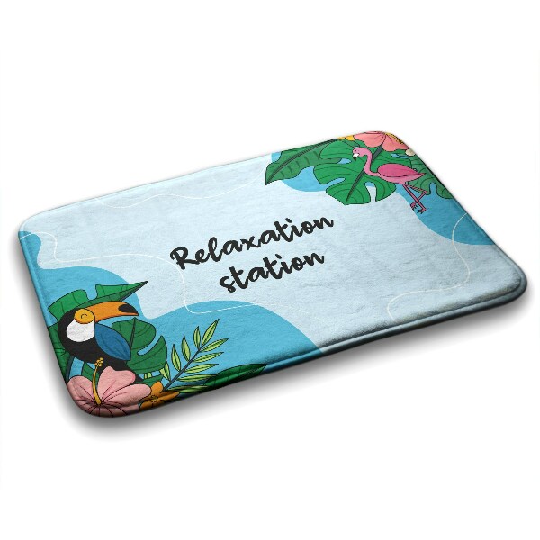 Non slip shower mat Tropical Birds