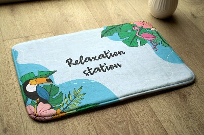 Non slip shower mat Tropical Birds