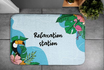 Non slip shower mat Tropical Birds