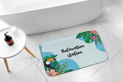 Non slip shower mat Tropical Birds