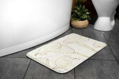 Bath rug Lines Flowers