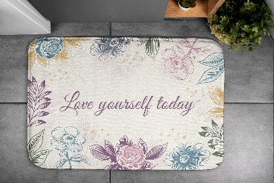 Bathroom mat Floral pattern