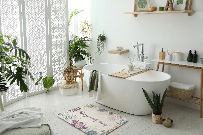 Bathroom mat Floral pattern