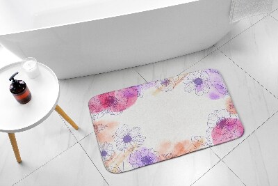 Bathroom carpet Flowers Watercolor