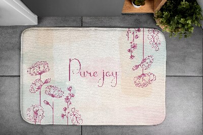 Non slip shower mat Floral composition