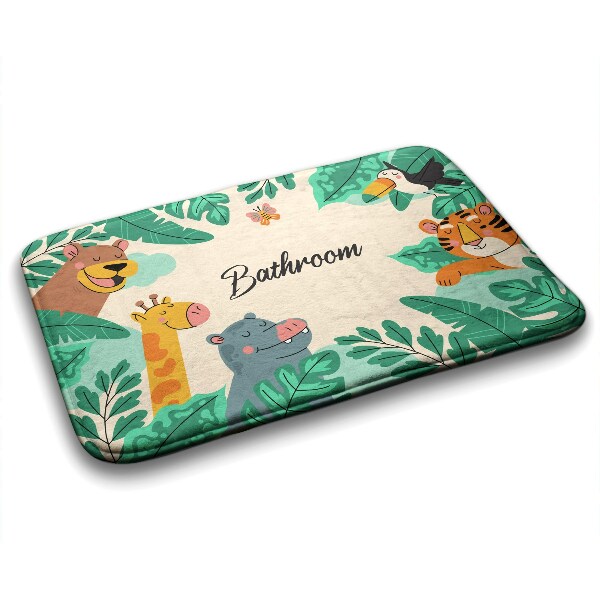 Non slip bath mat Safari Animals