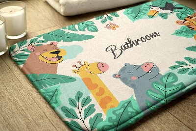 Non slip bath mat Safari Animals