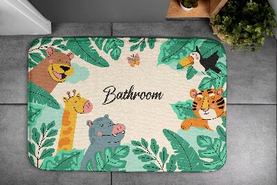 Non slip bath mat Safari Animals