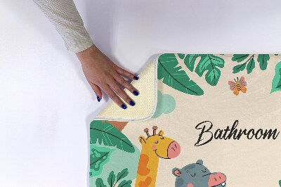 Non slip bath mat Safari Animals