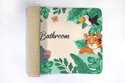 Non slip bath mat Safari Animals