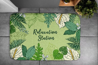 Bathmat Green Leaf