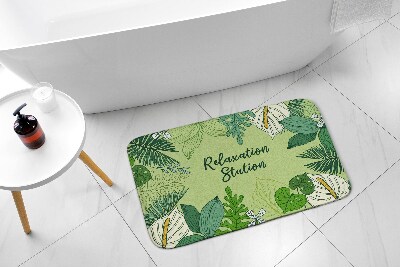 Bathmat Green Leaf