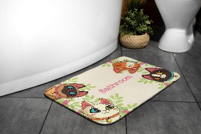 Bathroom rug Cats