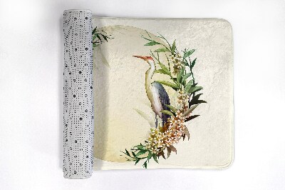 Bathroom mat Composition Flowers Bird