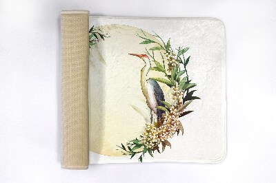 Bathroom mat Composition Flowers Bird