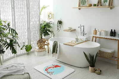 Bath rug Koi carp