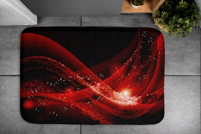 Bathroom rug Red abstract