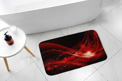 Bathroom rug Red abstract