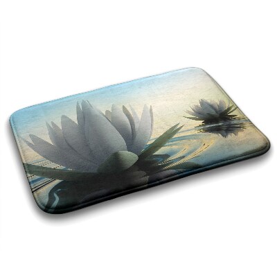 Non slip shower mat Flowers Water Lilies