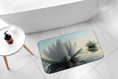 Non slip shower mat Flowers Water Lilies