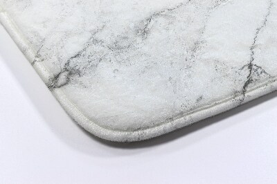 Bathroom mat White marble