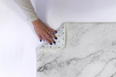 Bathroom mat White marble