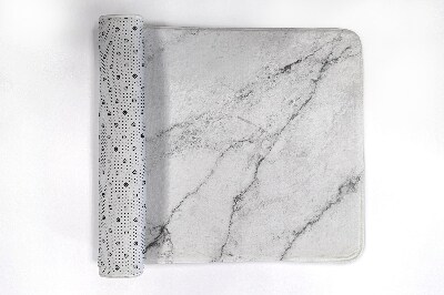 Bathroom mat White marble