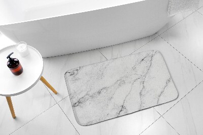 Bathroom mat White marble