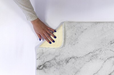 Bathroom mat White marble