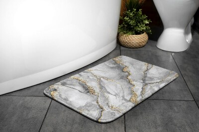 Bath mat Gray marble