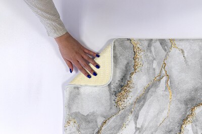 Bath mat Gray marble