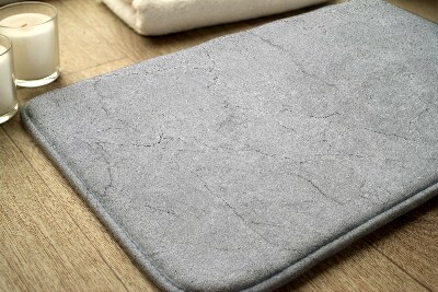 Bathroom rug Gray concrete