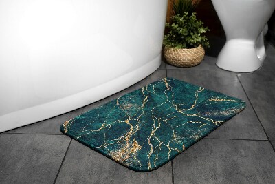 Bathroom carpet Green marble