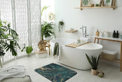 Bathroom carpet Green marble