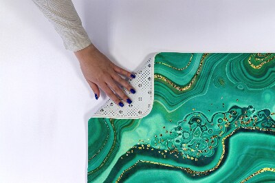 Bathroom mat Turquoise marble