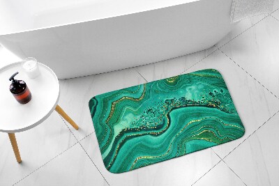 Bathroom mat Turquoise marble