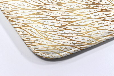 Non slip bath mat Gold Leaf Pattern