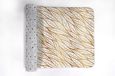 Non slip bath mat Gold Leaf Pattern