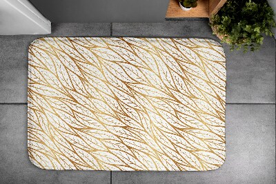 Non slip bath mat Gold Leaf Pattern